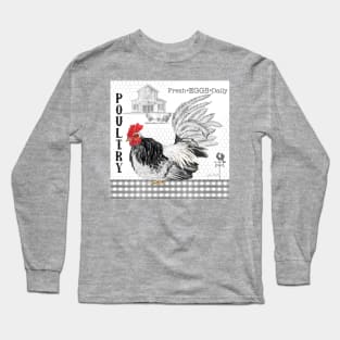 Plaid Country Rooster C Long Sleeve T-Shirt